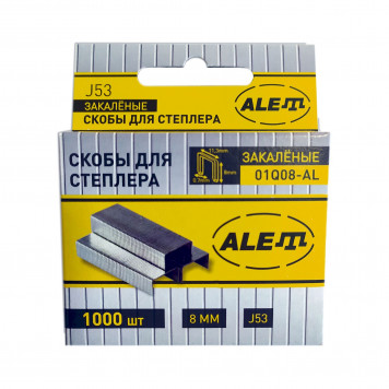 Скобы 01Q08-AL 8 х 11,3 х 0,7 мм, 1000 шт. ALET