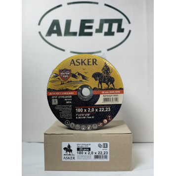 Круг отрезной для металла ASKER 41, 14A, 180х2,0х22,22 мм-1