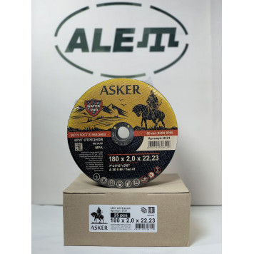 Круг отрезной для металла ASKER 41, 14A, 180х2,0х22,22 мм-2