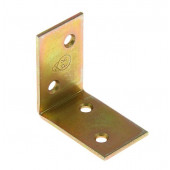 Уголок мебельный KSZ-2 широкий 40х40х30х2,0 мм, желтый цинк ALET