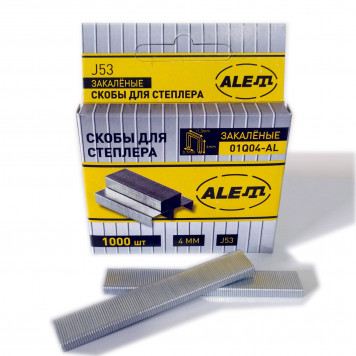Скобы 01Q04-AL 4 х 11,3 х 0,7 мм, 1000 шт. ALET-1