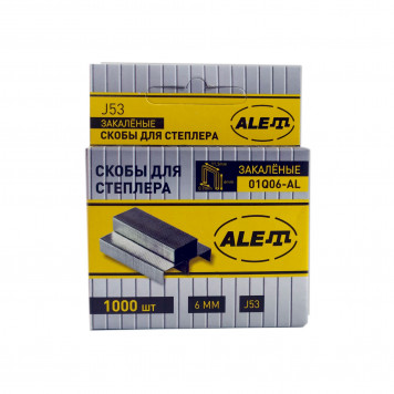 Скобы 01Q06-AL 6 х 11,3 х 0,7 мм, 1000 шт. ALET Скобы 01Q06-AL 6 х 11,3 х 0,7 мм, 1000 шт. ALET