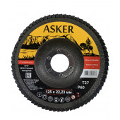 Круг лепестковый торцевой выпуклый ASKER КЛТ MASTER Т29, 125х22 мм, P40