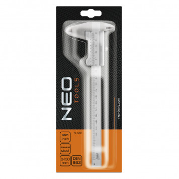 Штангенциркуль 75-001 с сертификатом DIN, 150 мм, нержавеющая сталь NEO-1