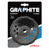 Диск 57H883 шлифовальный 115х22,2 мм сегментный GRAPHITE 