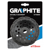 Диск 57H886 шлифовальный 115х22,2 мм, двойной сегмент GRAPHITE