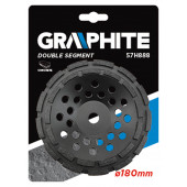 Диск 57H888 шлифовальный 180х22,2 мм, двойной сегмент GRAPHITE