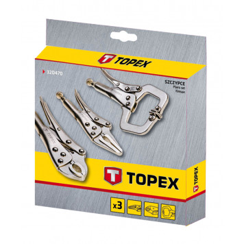 Клещи 32D470 зажимные набор 3 шт. ТОРЕХ-1
