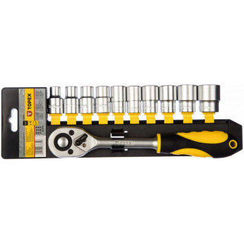 Ключи 38D652 торцевые набор 1/2", 10 - 24 мм, 11 шт. ТОРЕХ Ключи 38D652 торцевые набор 1/2", 10 - 24 мм, 11 шт. ТОРЕХ
