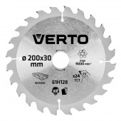 Диск 61H128 для циркулярки 200х30 мм, 24 зуба VERTO