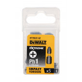 Биты DT7993T-QZ ударные IMPACT Torsion PH1x25 мм, 5 шт DEWALT