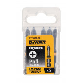 Биты DT7997T-QZ ударные IMPACT Torsion PH1x50 мм, 5 шт DEWALT