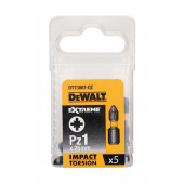 Биты DT7386T-QZ ударные IMPACT Torsion PZ1x25 мм, 5 шт DEWALT