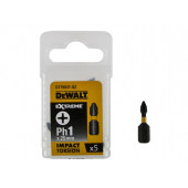 Биты DT7387T-QZ ударные IMPACT Torsion PZ2x25 мм, 5 шт DEWALT