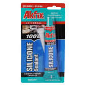 Герметик силиконовый универсальный 100Е (прозрачный) 50 мл, 65 г AKFIX