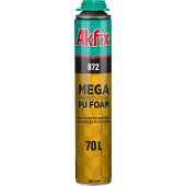 Пена монтажная летняя 872 SUPER MEGA профессиональная 750 м (70 л) AKFIX