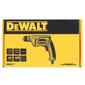 Дрель DW217-QS безударная 675 Вт, быстрозажимной патрон 10 мм DEWALT-2