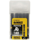 Биты DT7399T-QZ ударные IMPACT Torsion Т40х50 мм, 5 шт DEWALT
