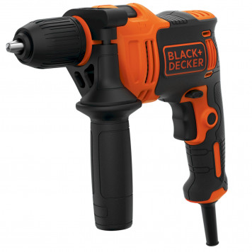Дрель BEH550-QS ударная Omega, 550 Вт, быстрозажимной патрон 13 мм BLACK+DECKER