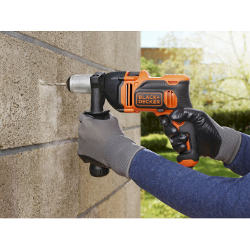 Дрель BEH850-QS ударная Omega, 850 Вт, быстрозажимной патрон 13 мм BLACK+DECKER-4