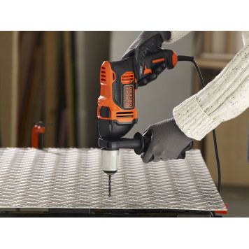 Дрель BEH850-QS ударная Omega, 850 Вт, быстрозажимной патрон 13 мм BLACK+DECKER-6