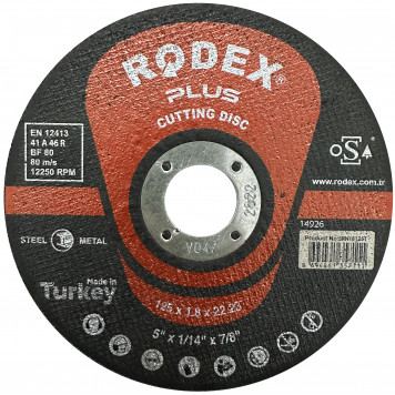 Круг RODEX отрезной по металлу 180х1,6х22,23 мм SRM16180