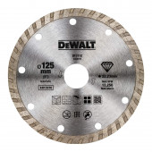 Диск DT3712-QZ алмазный Turbo универсальный 125х22,23, h = 7 мм DEWALT