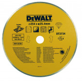 Диск DT3734-XJ алмазный сплошной по керамике 254х25,4, h=5 мм DEWALT