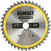 Диск DT1955-QZ пильный CONSTRUCT 235х30 мм, 40 зубьев, ATB +10° DEWALT