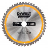 Диск DT1957-QZ пильный CONSTRUCT 250х30 мм, 48 зубьев, ATB +10° DEWALT