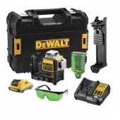 Уровень лазерный DCE089D1G-QW 3-х плоскостной с перекрестием, зеленый луч DeWALT