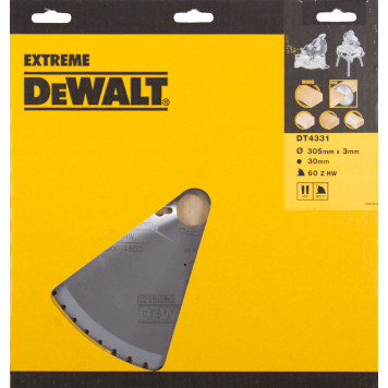 Диск DT4331-QZ пильный EXTREME 305х30 мм, 60 зубьев, WZ -5° DEWALT-1