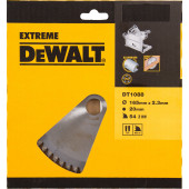 Диск DT1088-QZ пильный EXTREME 165х20 / 1,6х2,3 мм, 54 зубьев, TFZ -5° DEWALT