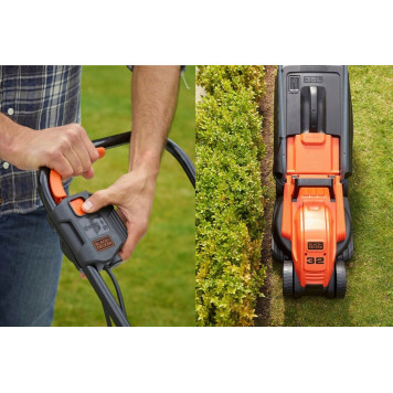 Газонокосилка BEMW451BH-QS электрическая колесная 32 см, 1200 Вт, BikeDes BLACK+DECKER-2