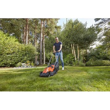 Газонокосилка BEMW451BH-QS электрическая колесная 32 см, 1200 Вт, BikeDes BLACK+DECKER-4