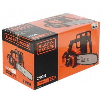 Пила GKC1825L20-QW аккумуляторная цепная 18 В, 2 Ач, 25 см BLACK+DECKER-6