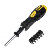 Отвёртка 0-62-509 с 6-тью сменными вставками с храповым механизмом STАNLEY 