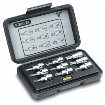 Набор 1-89-098 головок торцевых 1/2 с вставками TORX, 9 предметов STАNLEY Набор 1-89-098 головок торцевых 1/2 с вставками TORX, 9 предметов STАNLEY
