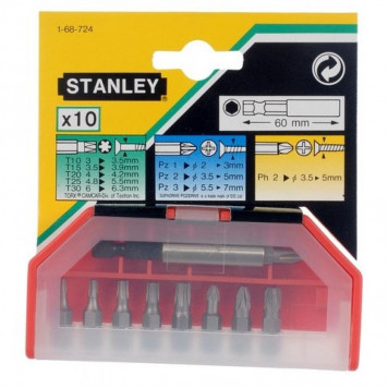 Набор 1-68-724 из 10-ти вставок 1/4 STАNLEY-1
