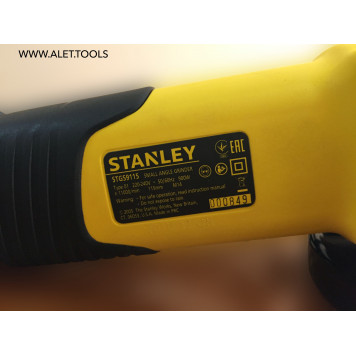 Угловая шлифмашинка STGS9115-B9  900 Вт, 115 мм STАNLEY-6