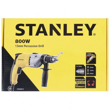 Дрель STDH8013-RU ударная 800 Вт, ключевой патрон 13 мм STАNLEY-1