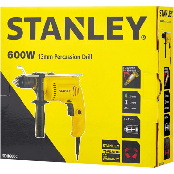 Дрель SDH600C-RU ударная 600 Вт, быстрозажимной патрон 13 мм STANLEY-5