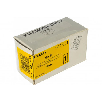 Лезвие 1-11-301 для ножей 18 мм, 100 шт STАNLEY Лезвие 1-11-301 для ножей 18 мм, 100 шт STАNLEY
