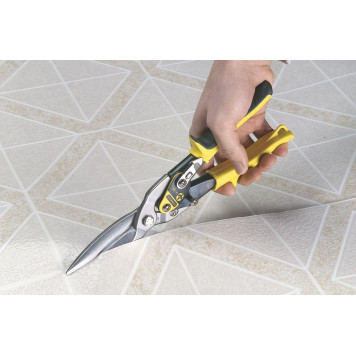 Ножницы 2-14-566 по металлу прямые удлинённые желтые STАNLEY-3