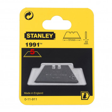 Лезвие 0-11-911 для ножей трапеция, 5 шт STАNLEY-1