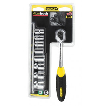 Набор 0-94-610 торцевых головок 1/4" с трещоткой MicroTough, 10 предметов STANLEY-1