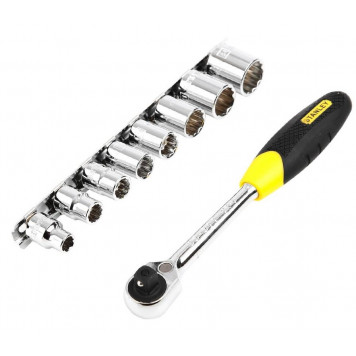 Набор 0-94-610 торцевых головок 1/4" с трещоткой MicroTough, 10 предметов STANLEY Набор 0-94-610 торцевых головок 1/4" с трещоткой MicroTough, 10 предметов STANLEY