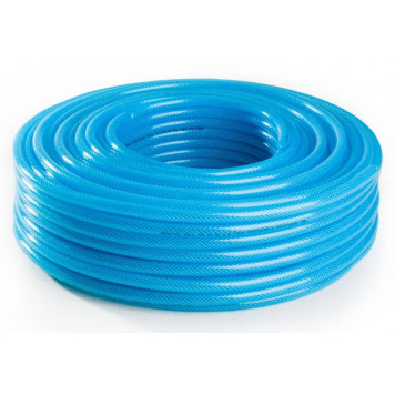 Шланг ПВХ маслобензостойкий армированный (0,8 МПа, d-10 мм, L-50 м) синий, прозрачный