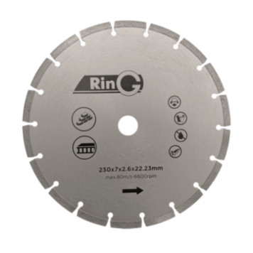 Диск RING алмазный СЕГМЕНТ 125х7х22,23 мм