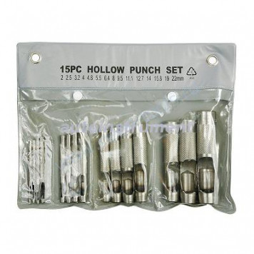 Пробойники 76700 для отверстий 2 - 22 мм, 15 шт VOREL